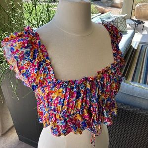 New For Love and Lemons Floral Top-Size S